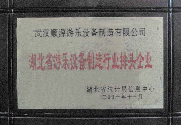 湖北省游樂設(shè)備制造行業(yè)排頭企業(yè)